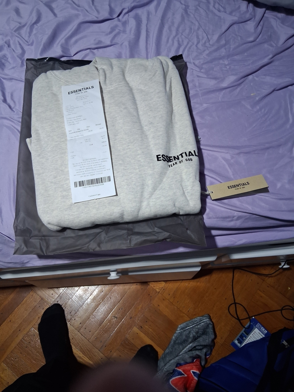 ESSENTIALS Men’s Light Gray Crewneck Sweatshirt